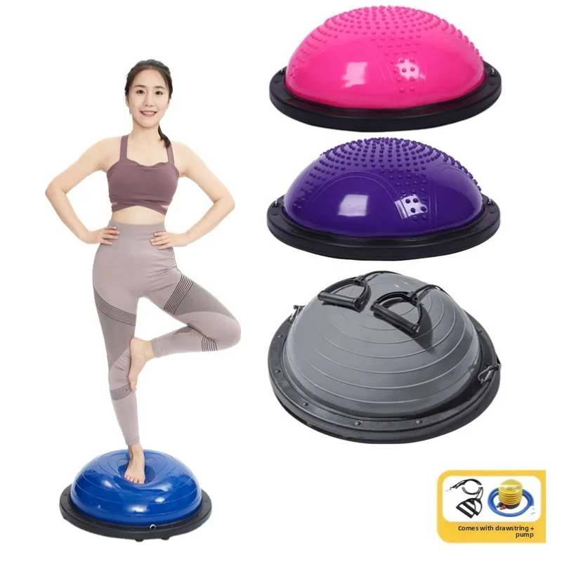 Bosu Ball PVC Thickened Anti Slip Explosion Resistant BOSU Ball Half Sphere Yoga Pilates Fitness Home Use Pilates Training