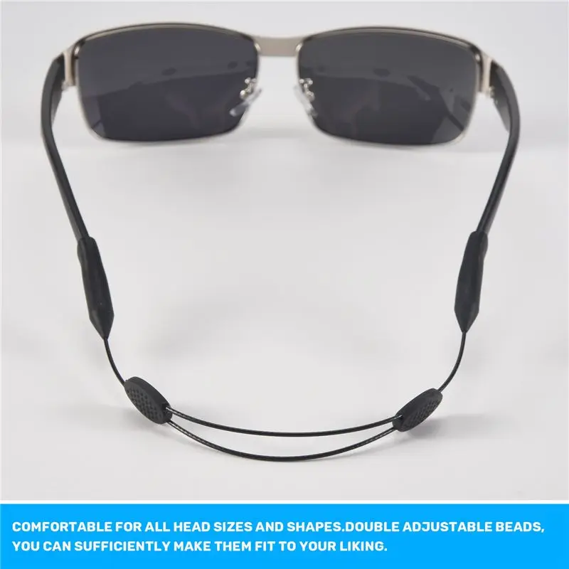 AEE3-2PCS Glasses Strap Neck Cord Sports Eyeglasses Band Sunglasses Rope String Holder