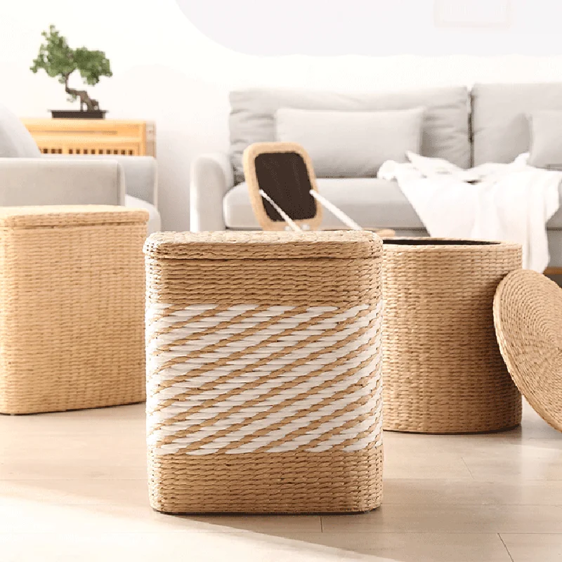 Italian Style Simplicity Rattan Weaving Stools Modern Multifunctional Originality Stools Living Room Furniture Taburetter HBLC