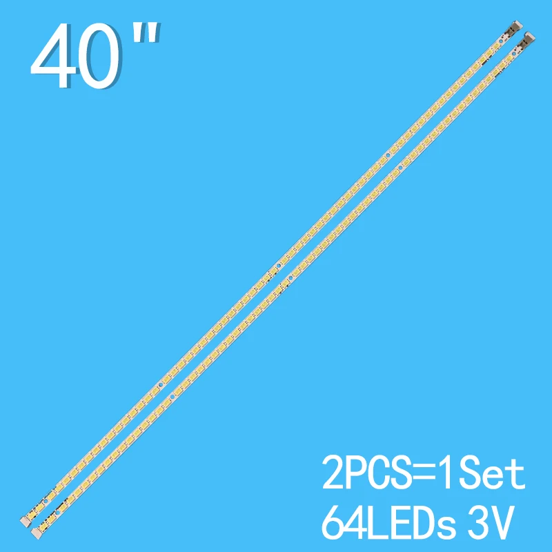 2pcs TV Backlight Strips For Samsung 40inch SLED 2010SVS40 240HZ_64 OD V1.0 UE40C7000 LTF400HQ02 UE40C7000 TVPLED2002 LTF400HQ02