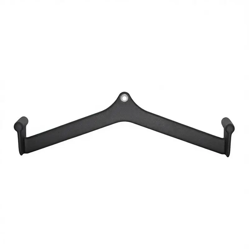 LAT Pulldown Attachment, Cable Machine Rowing V-bar Attachment, Tricep Pull Down Bar, Back Strength Training Rubber Coated Ha