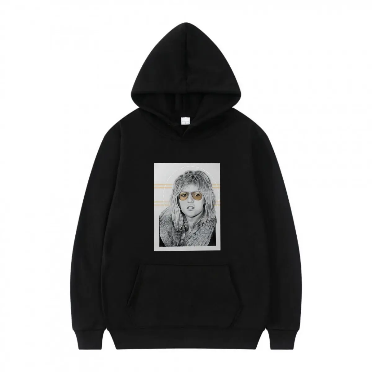 صورة - كلاسيكية، سوداء - و - تصميم أبيض 2 بنطال رياضي كاجوال بقلنسوة #1