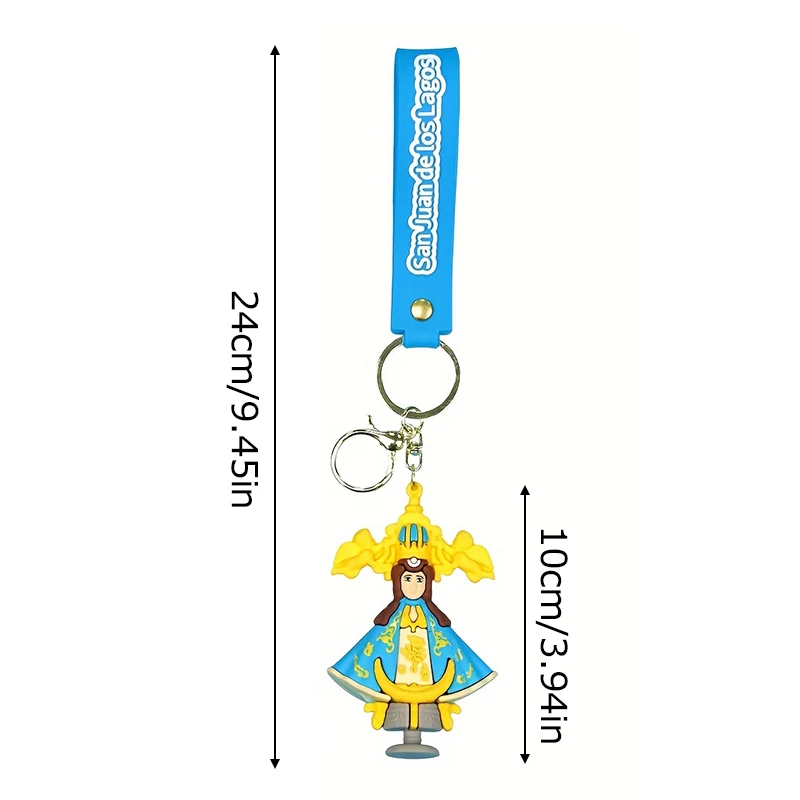 Cute Doll Keyring Jesus Virgen De Guadalupe Anime Keychain Women For Bag Charm Car Key Chain Wholesale Friends Matching