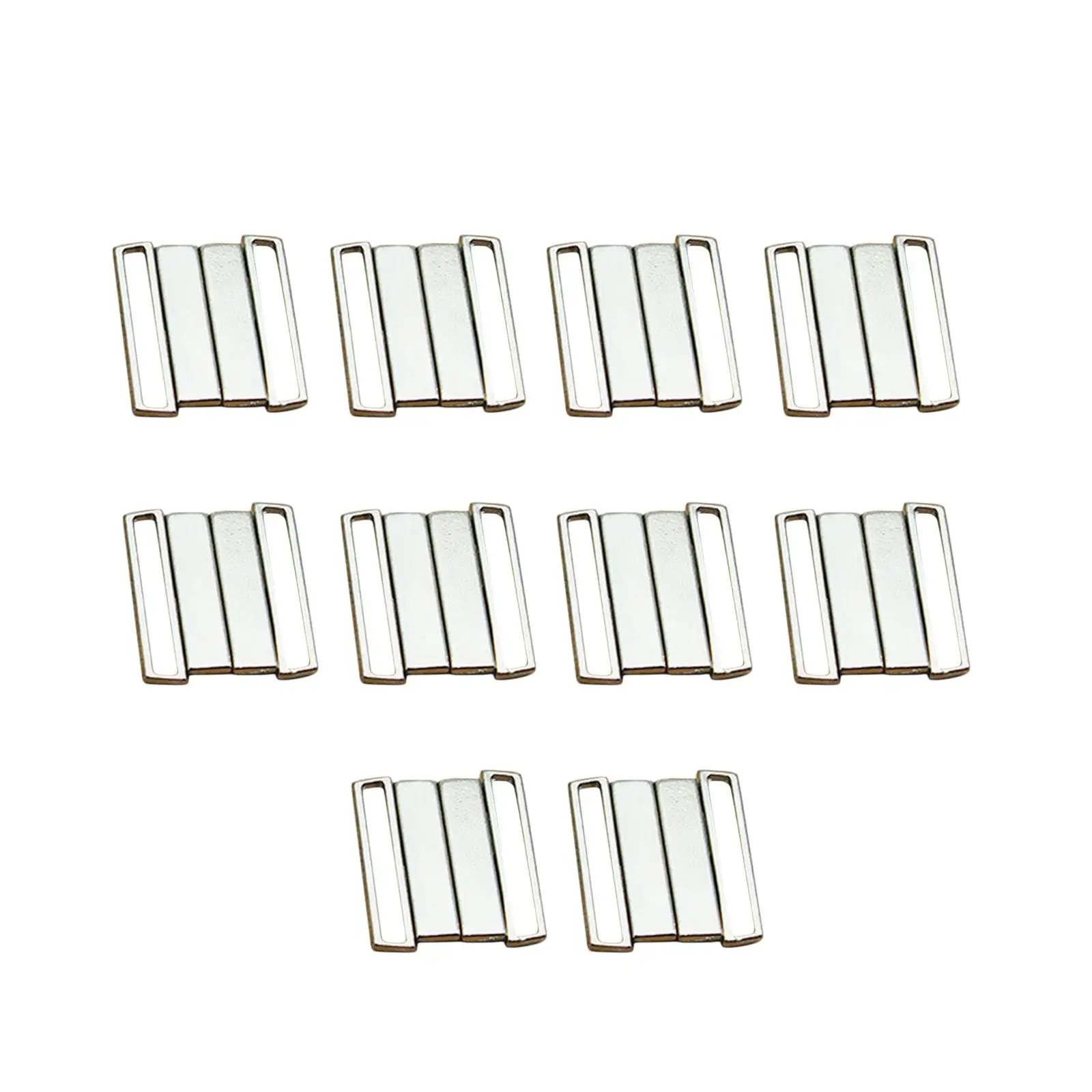 10Pcs Bra Hook Closure Garment Clasps Bikini Clasps Closures Metal Tape Closures for Bra Making Clothing DIY Crafts Bathing Suit