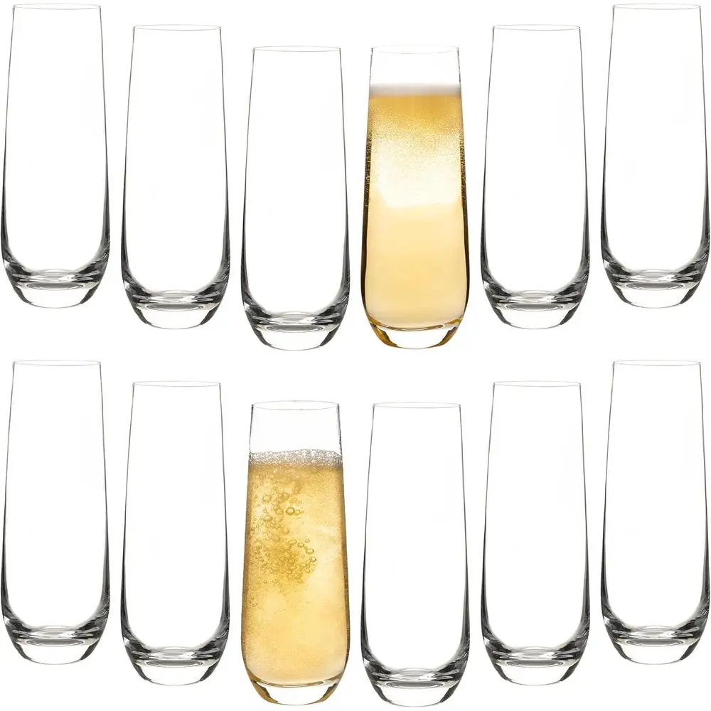 

Set of 12 Clear Toasting Glasses 10 oz Perfect for Celebrations, Wedding Parties and Mimosas