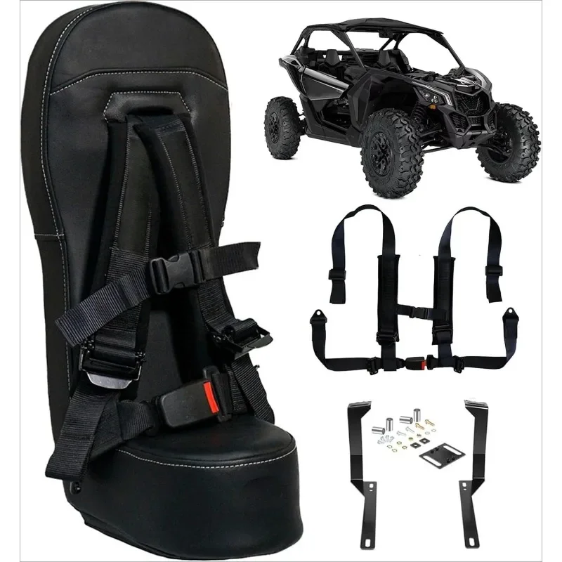 Asiento de respaldo caliente 2025 compatible con Can X3 - Fácil instalación | Asiento de salto | Asiento antigolpes para niños: arnés y montaje duro