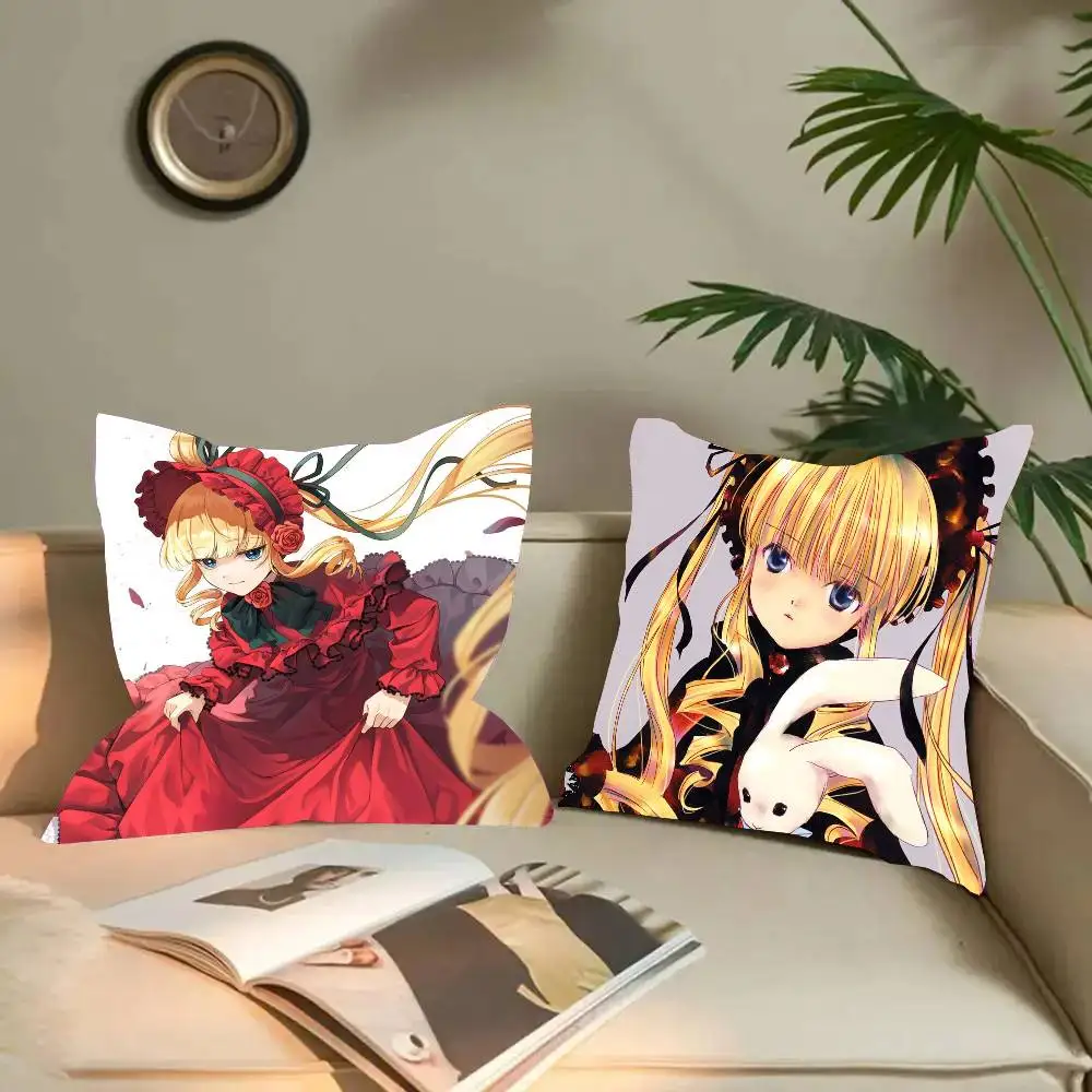 Shinku Anime R-Rozen M-Maiden Pillow Case Fashion Square Pillowcase Bedroom Sofa Room Ins Decoration Leisure