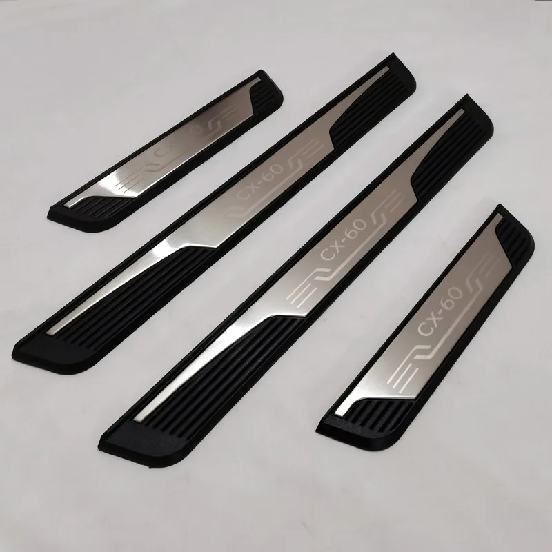 Car Styling For Mazda CX-60 CX60 CX 60 2022 2023 2024 Accessories Stainless Steel Door Sill Scuff Plate Protection Sticker