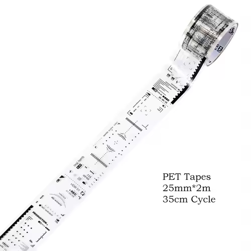 Journamm 25mm*2m Retro Film Theme PET Tapes DIY Scrapbooking Collage Stationery Decor Journalling Materials Ins Adhesive Tapes - Image 7