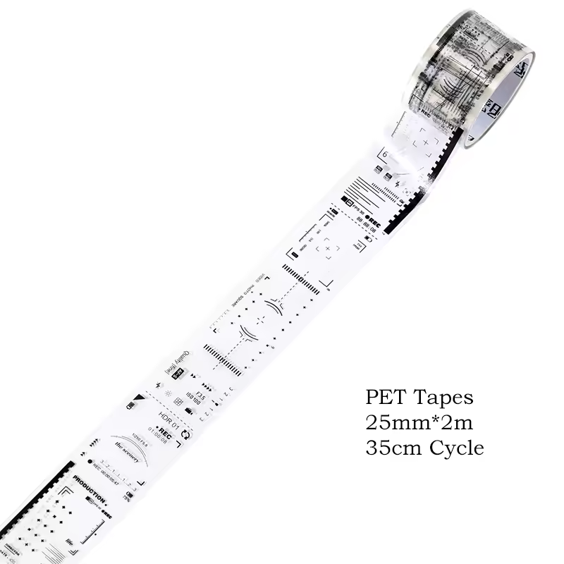 Journamm 25mm*2m Retro Film Theme PET Tapes DIY Scrapbooking Collage Stationery Decor Journalling Materials Ins Adhesive Tapes - Image 7