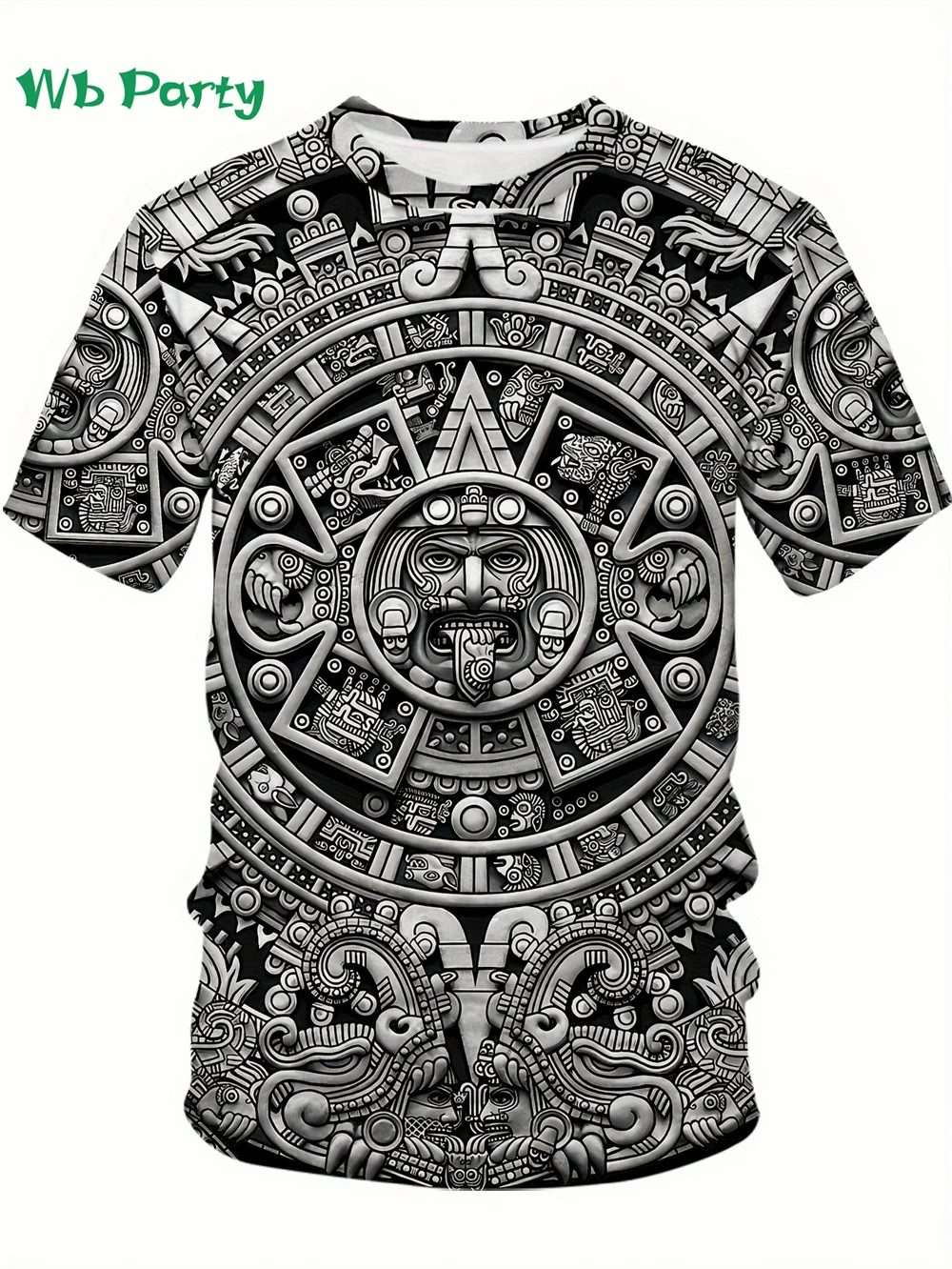 Aztec Themed Pattern 3D Print T shirt Compression Shirt Short Sleeve Tee Men\'s Summer T-shirts Vintage Print Men\'s Clothes Tops