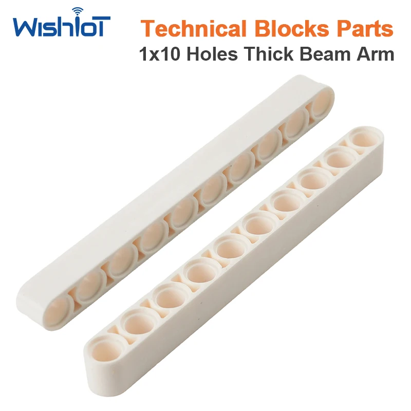1x10 Thick Liftarm Beam 10 Hole Thin Lever MOC Parts Building Blocks Set DIY Mechanical Model Components Brick Toy Gifts