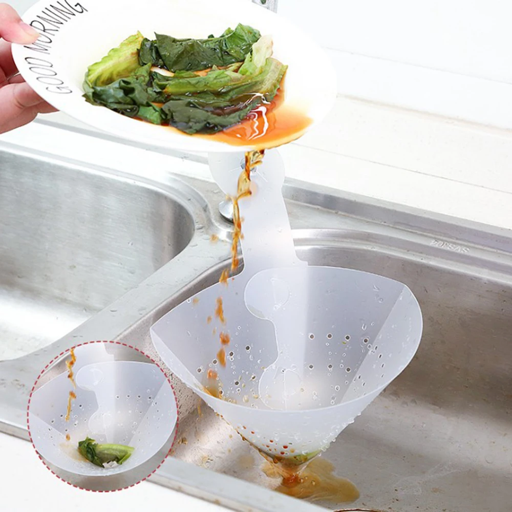 Foldable Filter Simple Sink Self-Standing Stopper Kitchen Anti-Blocking Device