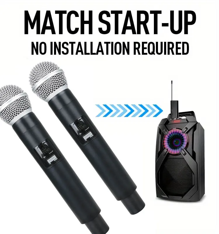 ميكروفون لاسلكي أسود محمول باليد مع واجهة ميكروفون ، مضخم تسجيل دي جي ، خلاط خلط ، 58 أنبوبًا ، ديناميكي ، ز ، 4 من من من من ، 2 من ، 1 #2