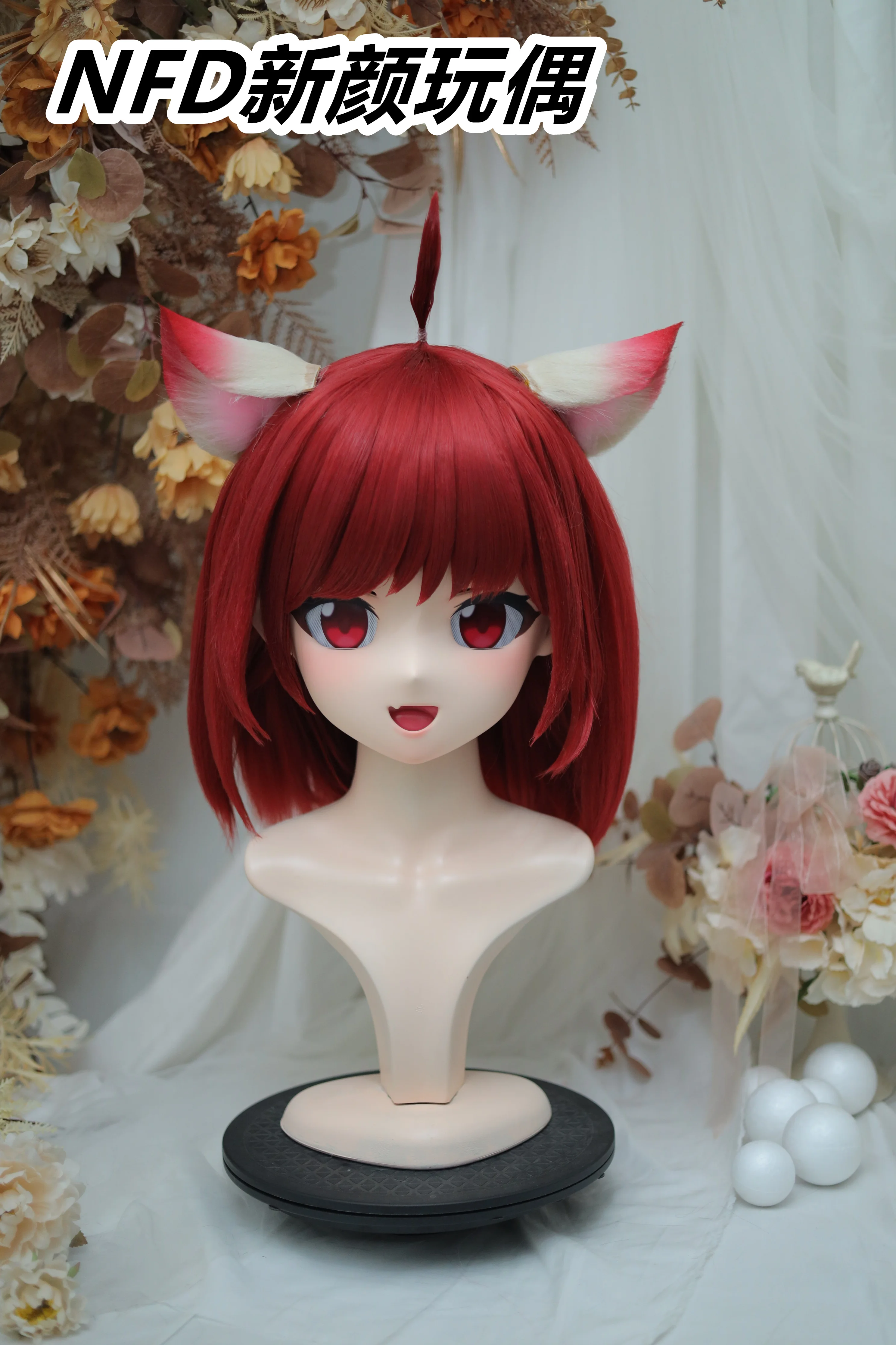 (NFD-20-013) Customize Character Female/Girl Resin Kig Full Head With Lock Anime Cosplay Japanese Anime Kigurumi Mask