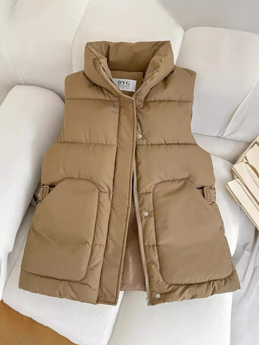 سترة Dons katoenen mouwloos jas ، سترة الخريف الشتوية الخسارة الكورية النسائية dames katoenen سترة مزاجية للسيدات سترة jas #3