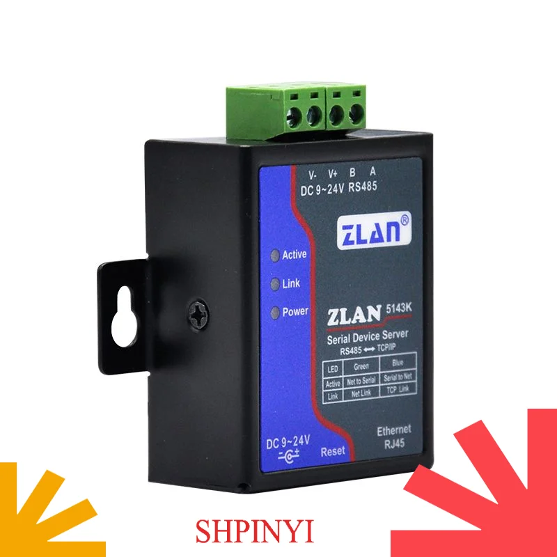 Serial Port Server RS485 to Ethernet Port TCP/IP to Serial Port Module Modbus Gateway MQTT Communication JSON ZLAN5143K