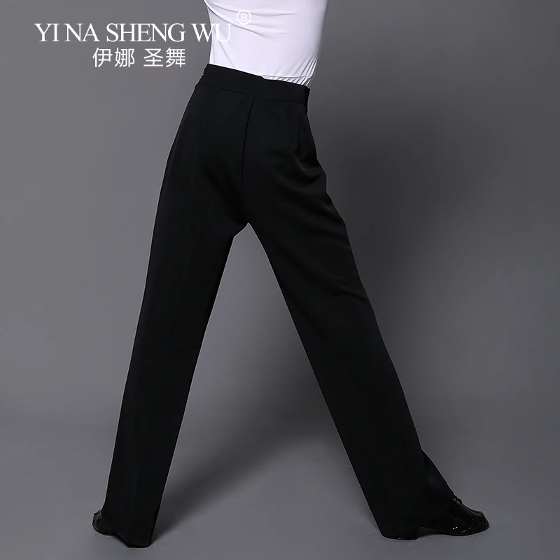 Pantaloni da ballo latino per ragazzi Costumi da competizione di ballo latino standard Pantaloni da pratica di ballo da sala neri Rumba Samba Abbigliamento da allenamento