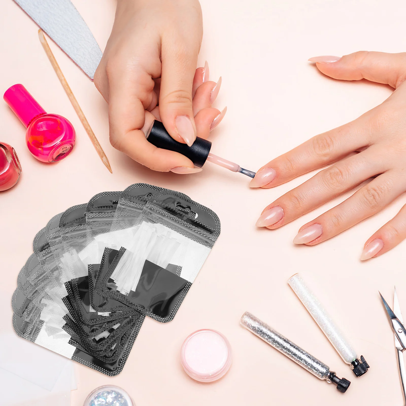 10 عبوات من ألياف تمديد الأظافر البيضاء ذات المظهر الطبيعي، مواد تمديد آمنة للاستخدام المنزلي والصالونات، إكسسوارات فن الأظافر