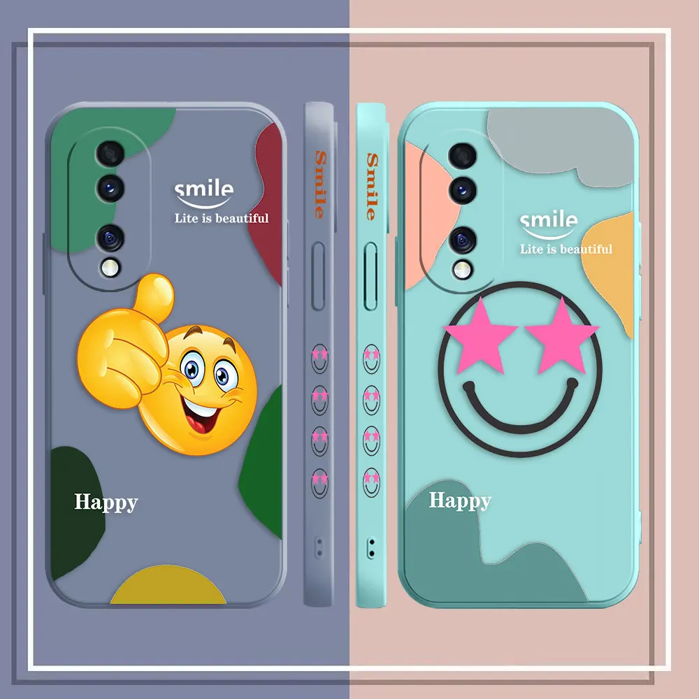 Happy Smiling Face NO.1 Phone Case For Huawei Y7 Y7A Y7P Y8P Y9 Honor 8X 9 9X X9A 10 10i 20 50 70 90 LITE PRO Case Funda Shell