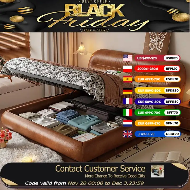 

Полноразмерная двуспальная кровать, водонепроницаемая большая европейская напольная роскошная двуспальная кровать на платформе, деревянная современная коробка Cama, Casal, мебель для дома