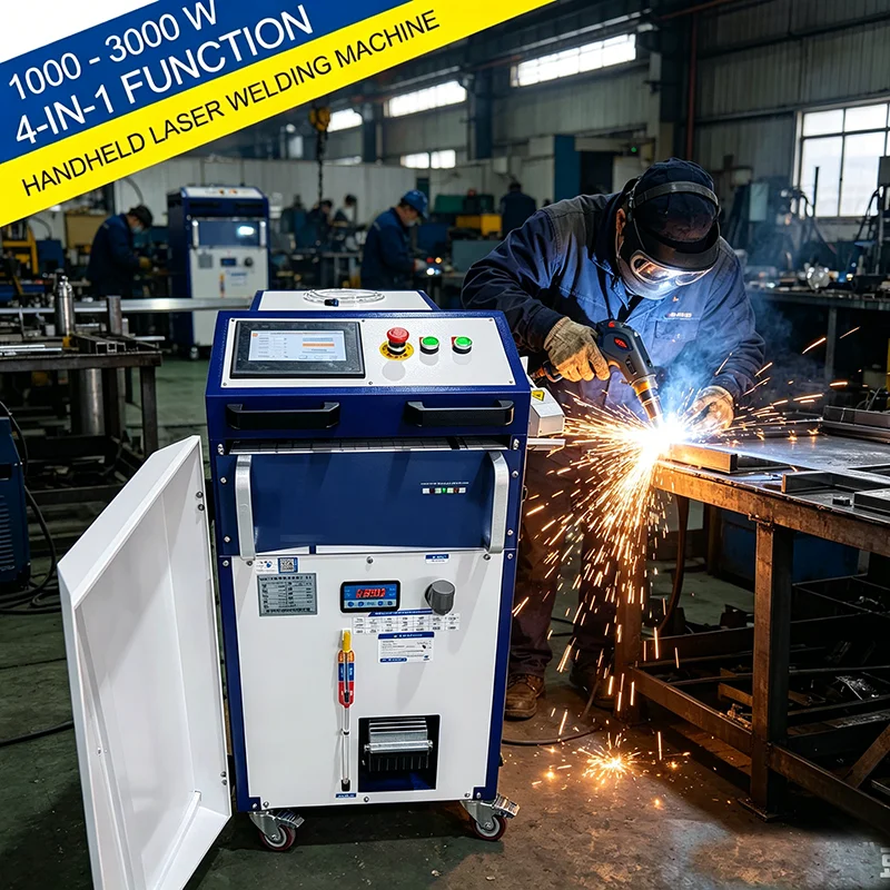 2000W Air Cooled 4in1 Laser Welder Adjustable Laser Gun Stainless Steel Alloy Processing Machine