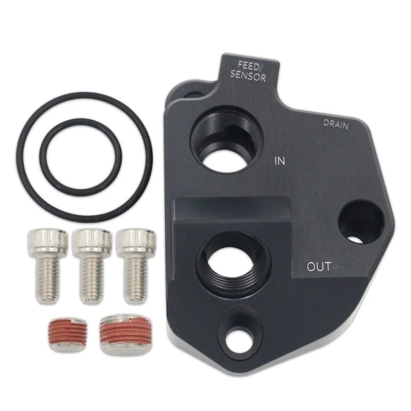 M76E-Fernfilter-Replacement-Adaptersockel mit Ablassanschlüssen für Ölleitungsarbeiten – Detail 1