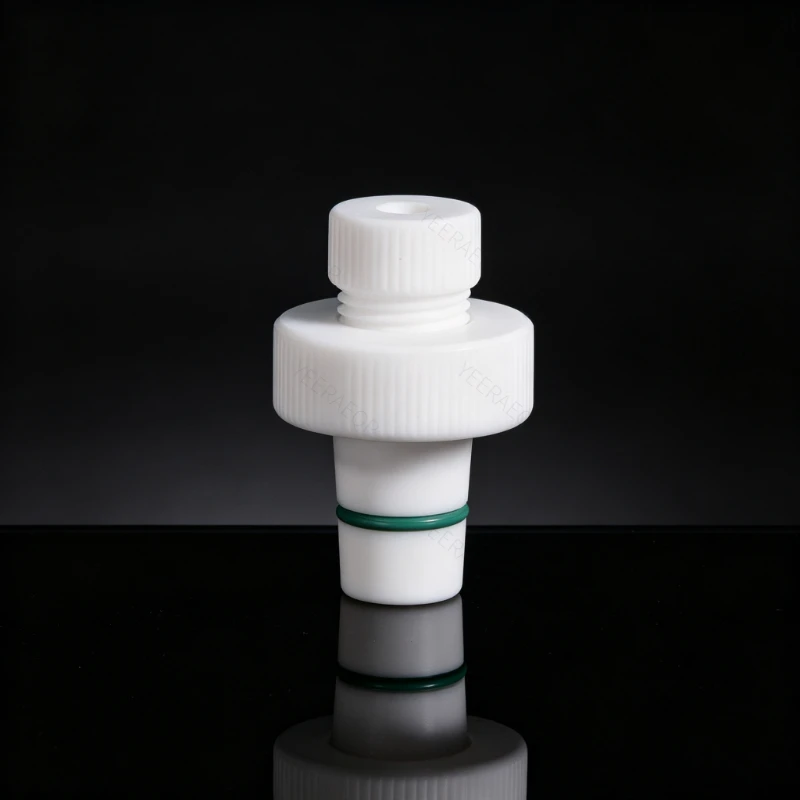 PTFE Stirring Sleeve Stopper Stirring Bearing Sealing Plug for Electric Mixer, PTFE High Corrosion Resistant O-Ring Ground Joint