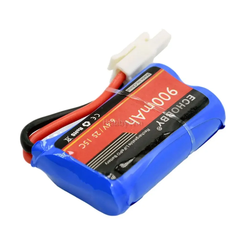 6.4V 2S 900mAh akumulator zasilający EL-2P wtyk męski P-TO-S dla RC łódź wyścigowa samochód terenowy Buggy