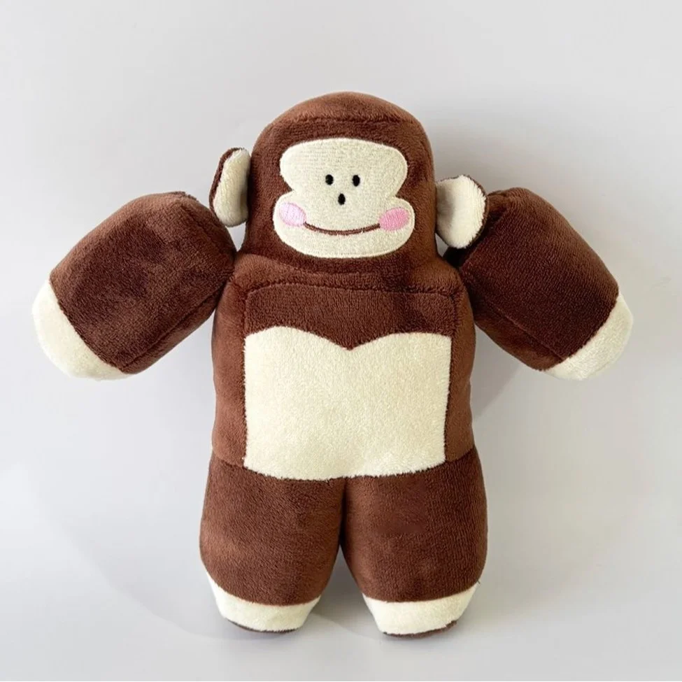 Pluszowa zabawka w kształcie bloku, miękka, kwadratowa, w kształcie małpy gorilla, dla dzieci, nastolatków, kolekcjonerów, do domu, na stół, do biura, na Halloween, przytulny prezent.