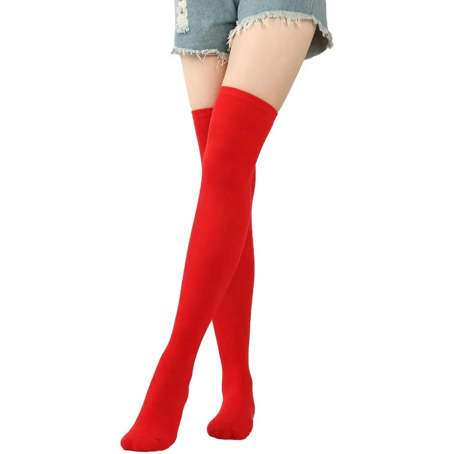 

Женские и подростковые чулки выше колена CHUNG, в полоску, для Рождества, для подростков, школьников, студентов, для косплея, вечеринок, костюмированных мероприятий