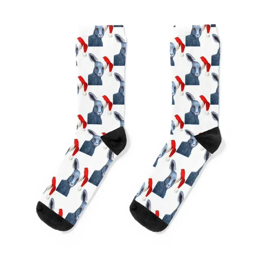 

Christmas Kangaroo Socks warm winter Running with print sports and leisure Luxury Woman Socks Men's