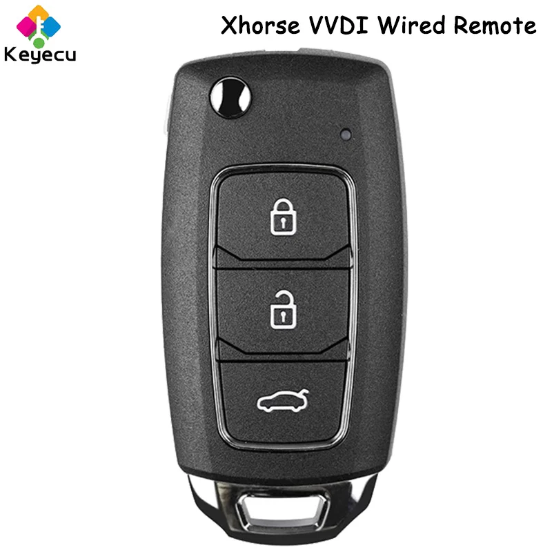 

KEYECU XHORSE XKHY05EN английская версия для Hyundai стиль 3 кнопки провод универсальный пульт дистанционного управления для VVDI ключ инструмент VVDI2