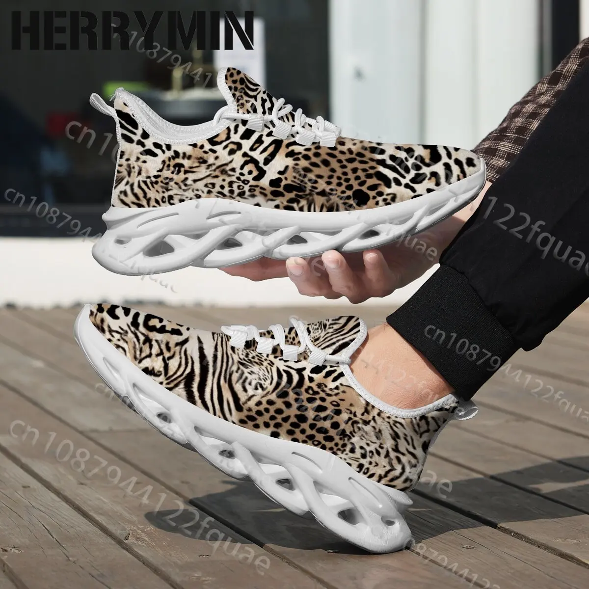 Picture 5: Animal Mix Print Fashion Streetwear Daily Lace Up Teenager Adult Shoes Brown Leopard Striped Zebra Graphic Sneakers Unisex