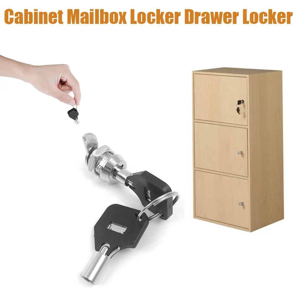 High Quality Tubular 16-30mm With 2 Keys W/2 Cam Lock Drawer Locker Home Hardware Mailbox Lock