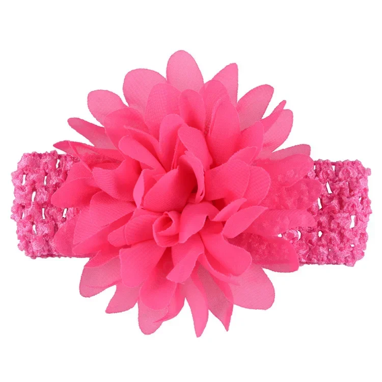 10pcs/lot Baby Girls Headband Toddlers Kids Infants Crochet Weave Hairband Chiffon Flowers Headbands Children Hair Accessories