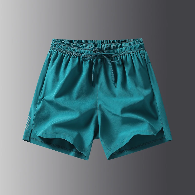 Fashion Spliced Solid Color Beach Casual Shorts Men's Clothing 2024 Summer New Loose Elastic Lace Up All-match Sports Shorts