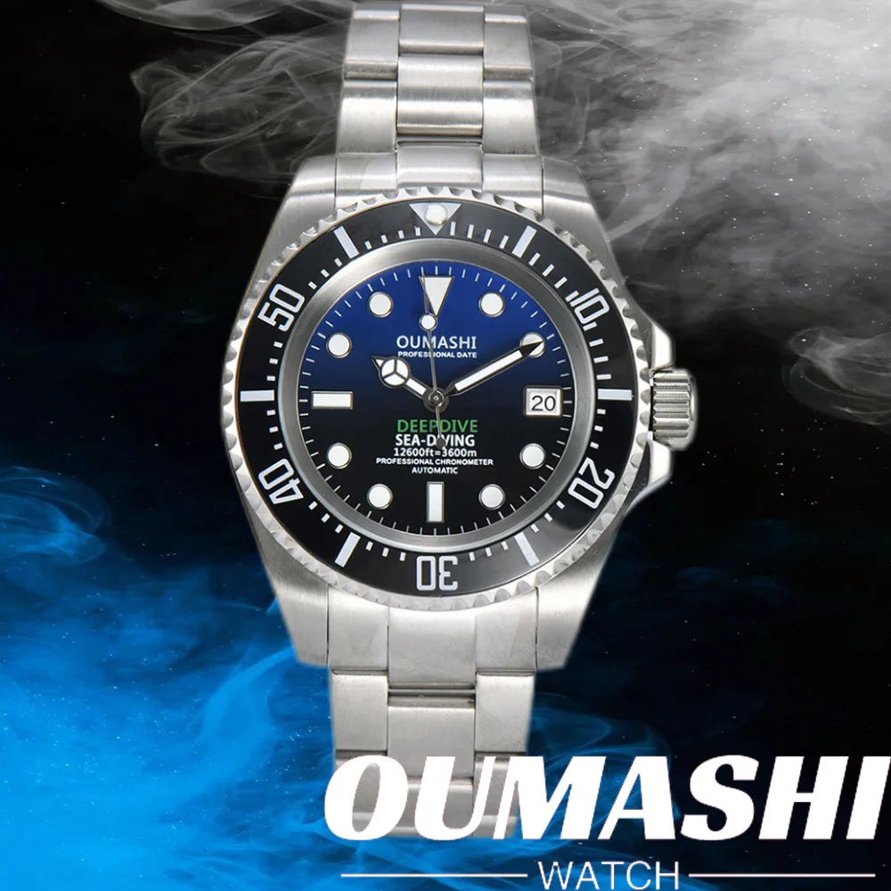 WATCH 44mm Watch Men's Deep Sea Mechanical Watch Waterproof Business NH Series 35 movement Waterproof 10Bar sapphire glass date