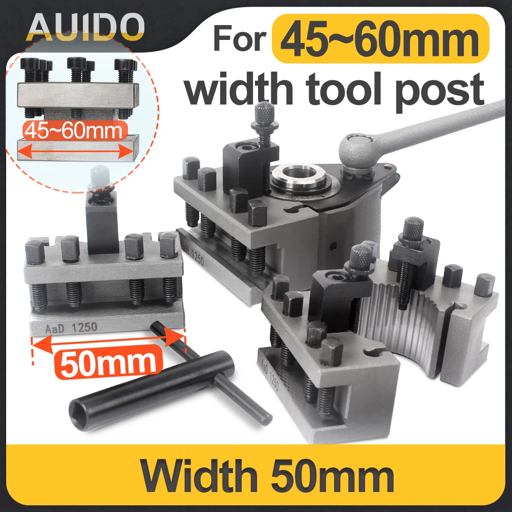 European Quick Change Tool Post Set  Aa Ec Compact 9&Compact 7 12x12mm 15x15mm Tool Rest  for Swing over Bed 120-250mm