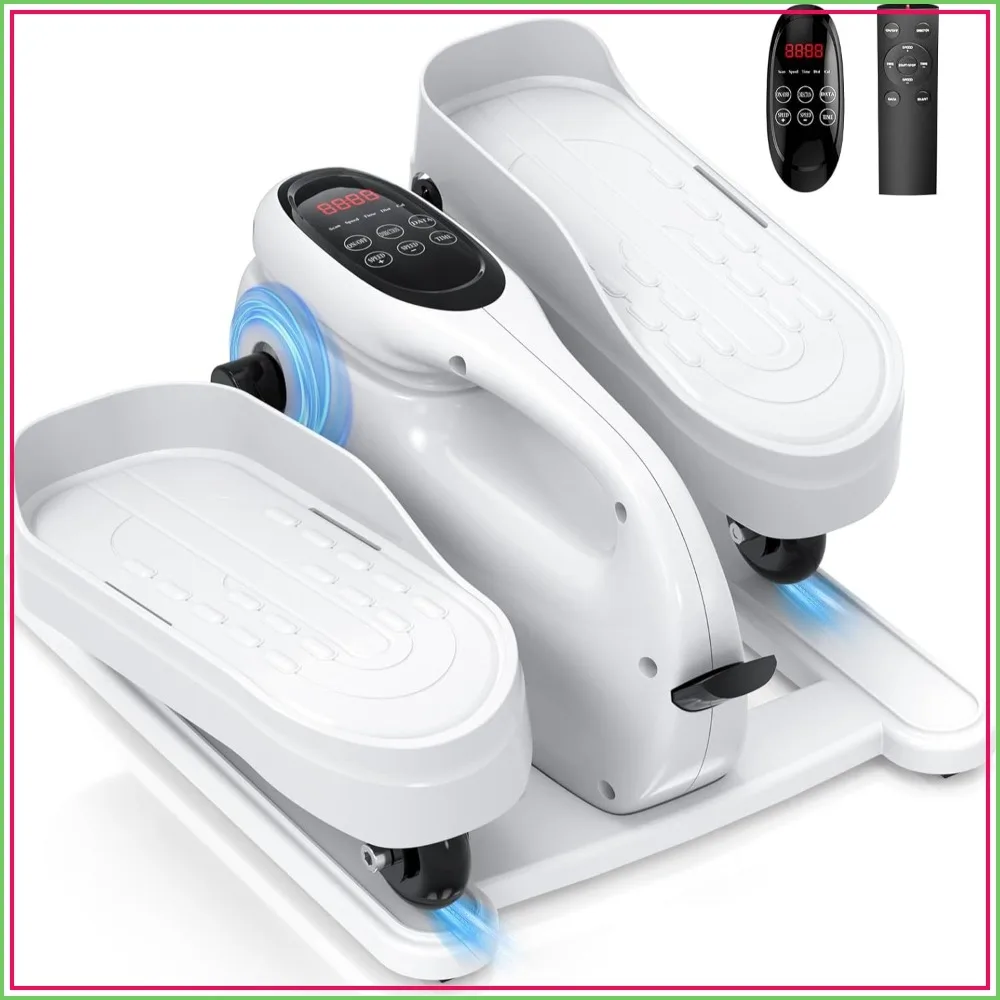 

Under Desk Elliptical Machine for Senior, Mini Leg Exerciser with Remote, Quiet Portable Electric Seated Foot Pedal for Home Office