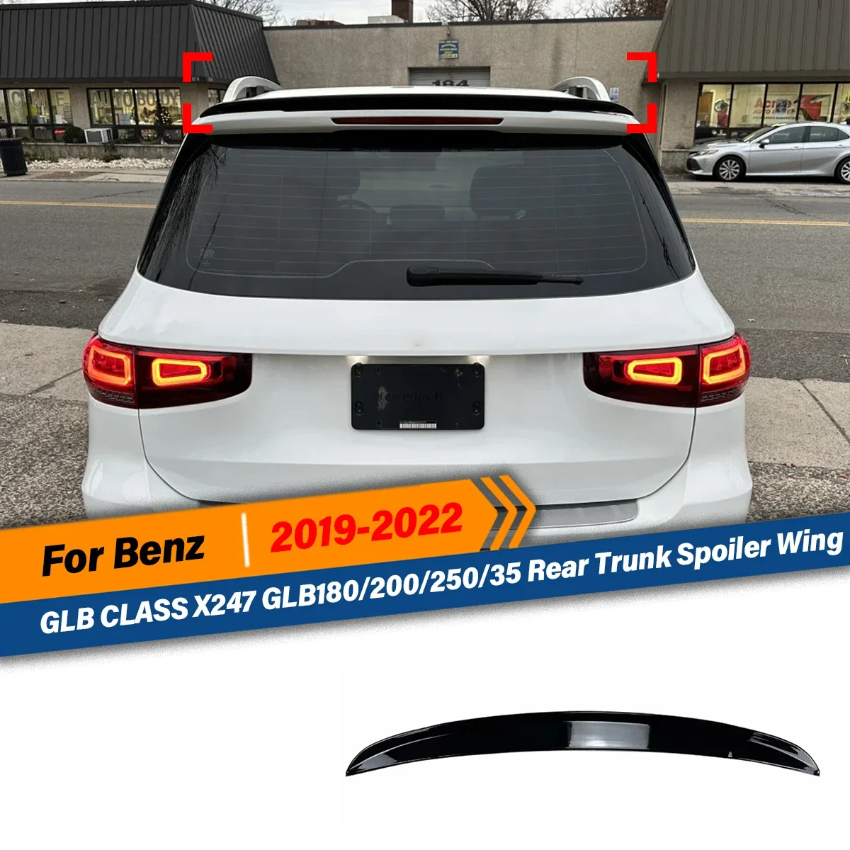 

For Mercedes Benz GLB CLASS X247 GLB180 GLB200 GLB250 GLB35 AMG 2019 2020 2021 2022 Rear Boot Trunk Spoiler Tail Wing Lip
