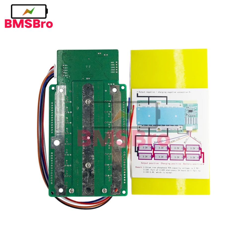 BMS 4S 12.8V 100A Li-ion Lifepo4 Battery Protection Board Battery Cell Pack Charge Discharge Protect Inverter for Car Motorcycle