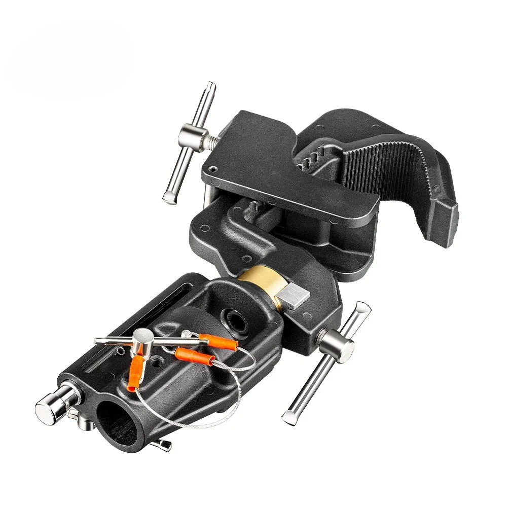 Saturn (PDL)W501 Heavy Duty Fixture Suspension Clamp C-Clamp Swivel Universal Head with 28mm Female 16mm Adapter Factory OEM