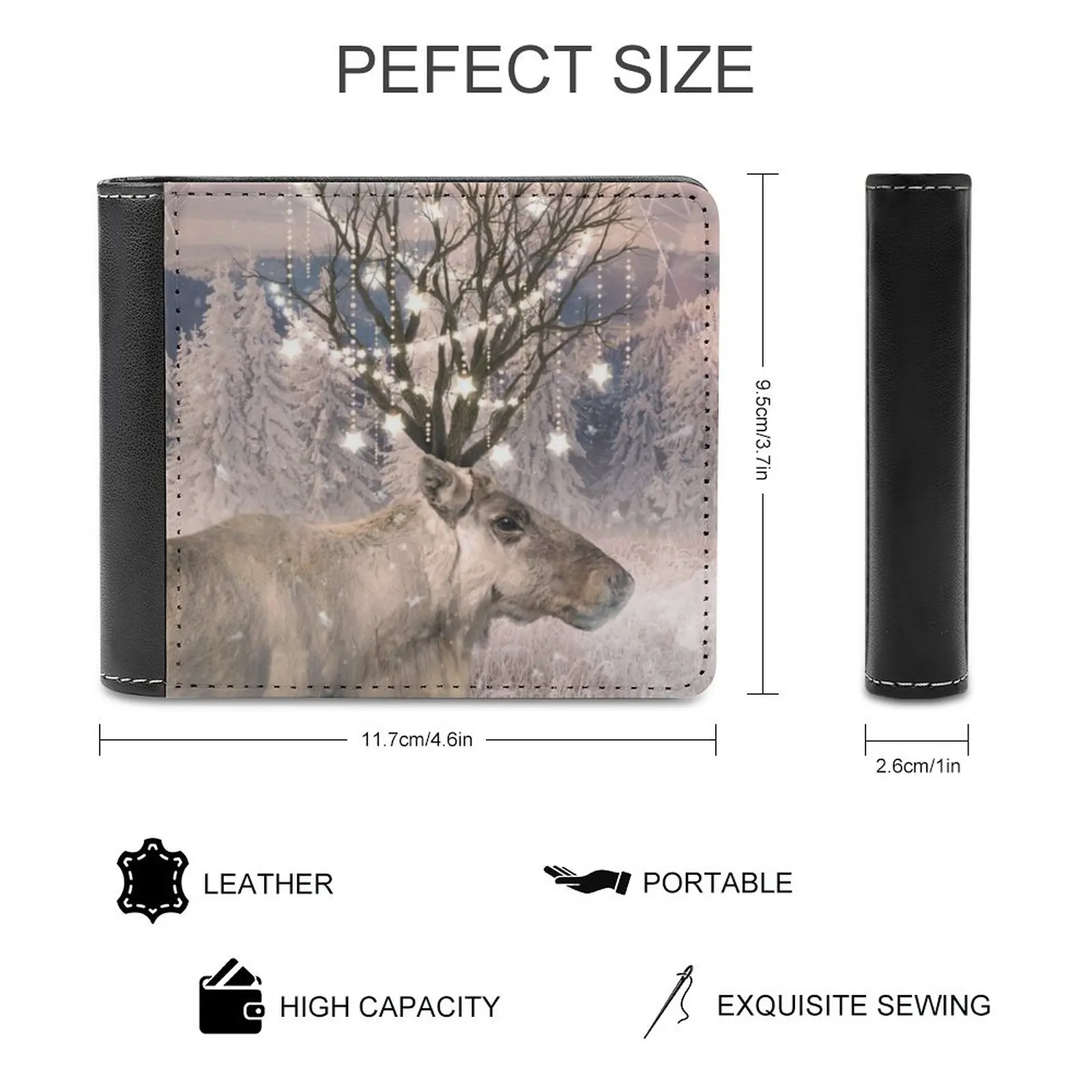 Peachy Meadow 남성용 지갑 레저 여행 경량 휴대용 지갑 짧은 스타일 남성용 지갑 복숭아 디자인 꽃 튤립 잎