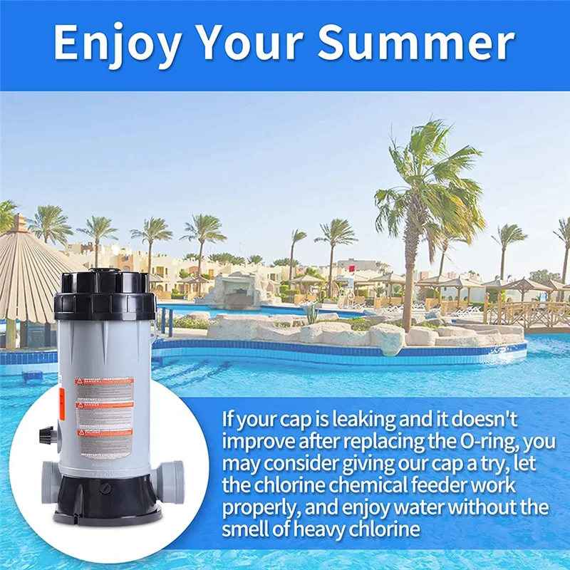 CYGJ-1 Piece Chlorinator Cover For Hayward CLX200C Automatic Chlorinator Feeder Ensure No Leakage Replacement Black CL100 Cover