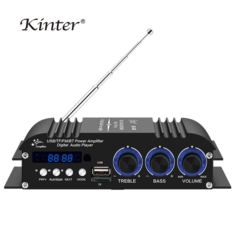 

KINTER MA-500 Digital Amplifier Class D AMP Bluetooth 5.0 30 Watt x 4 Channels Power 12V3A Audio Stereo Amplifiers Board Hi-Fi