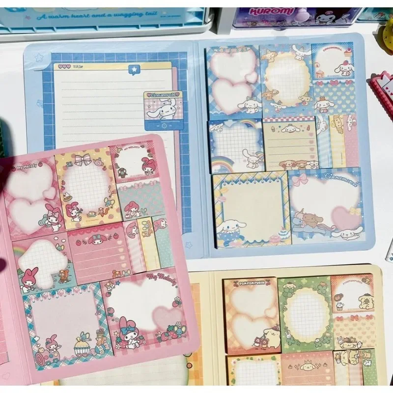 2025 New Hot Sticker combination, sticky note book, cute and convenient, cartoon student account, notebook, message book
