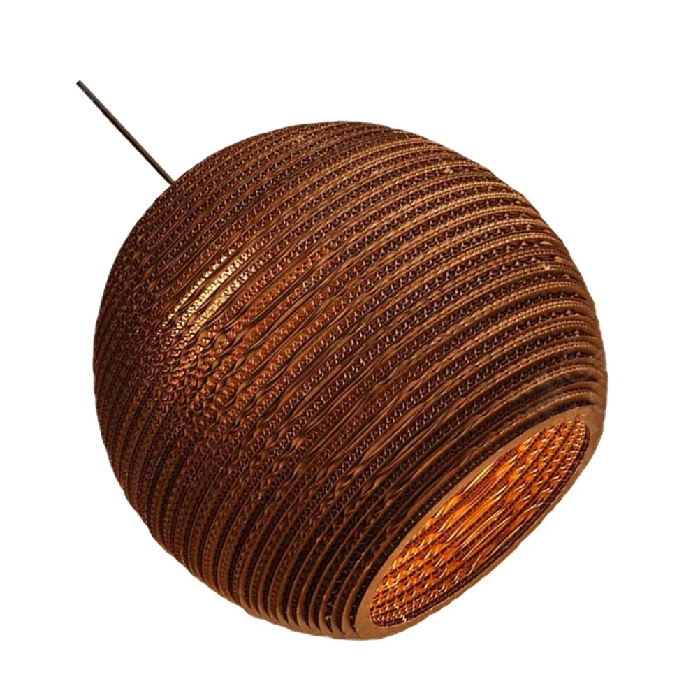 

Sphere Lamp Honeycomb Shaped Pendant Light Natural Rattan Tea Room Restaurant Hall Southeast Asian Style
