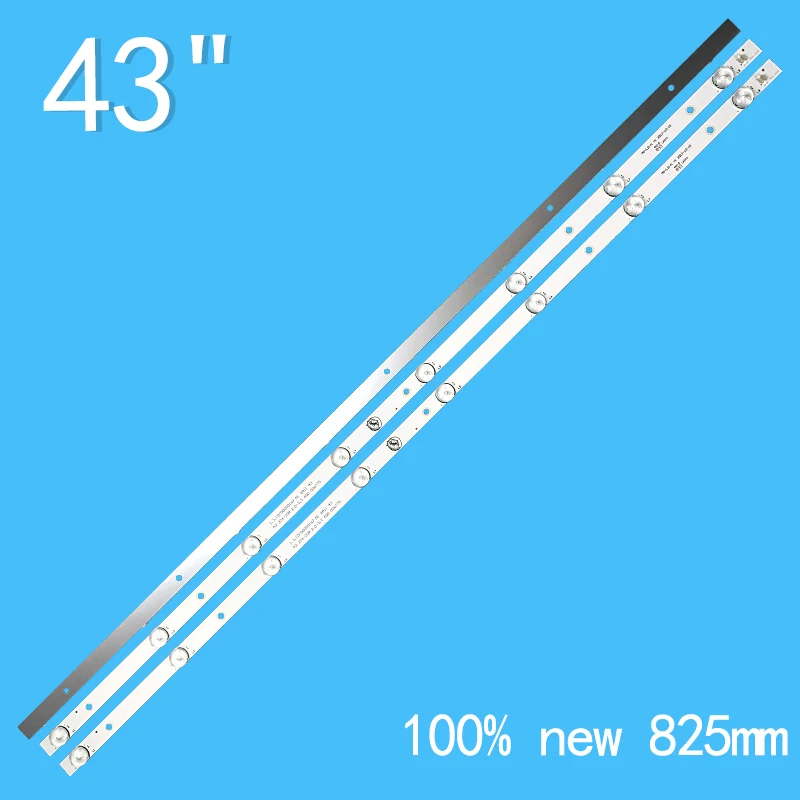 3v 8leds 3v 825mm for 43 "TV MS-L2141 v1 G43DFHDS8-BF