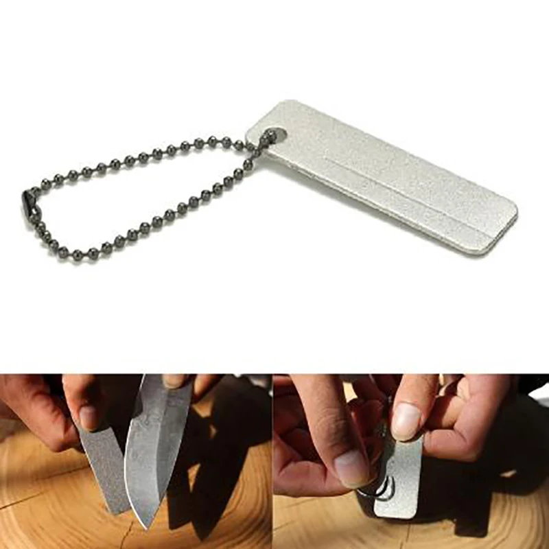 1 PCs Fishing Hook Sharpener Portable Diamond Knife Whetstone Fish Hook Sharpen Tool Outdoor Stone